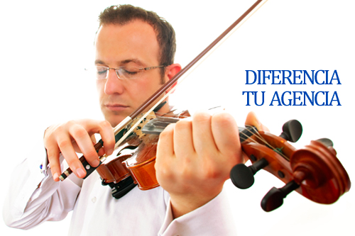 Profesional tocando el violín diferencia tu agencia